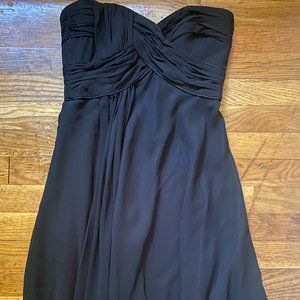 White House Black Market strapless black dress, Size 2